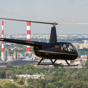Lot widokowy helikopterem nad Warszawą
